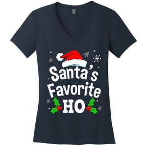 Naughty Dirty Adult Pajama Christmas Women's V-Neck T-Shirt