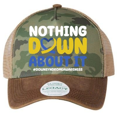Nothing Down About It Down Syndrome Awareness Legacy Tie Dye Trucker Hat