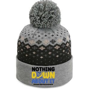 Nothing Down About It Down Syndrome Awareness The Baniff Cuffed Pom Beanie