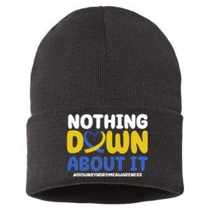 Nothing Down About It Down Syndrome Awareness Sustainable Knit Beanie