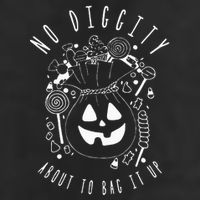 No Diggity About To Bag It Up Trick Or Treat Candy Halloween 11oz C Handle Ceramic Mug