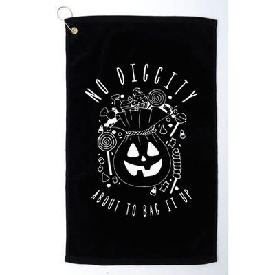No Diggity About To Bag It Up Trick Or Treat Candy Halloween Golf Towel