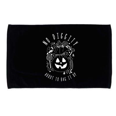 No Diggity About To Bag It Up Trick Or Treat Candy Halloween Microfiber Hand Towel