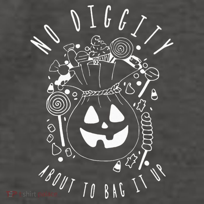 No Diggity About To Bag It Up Trick Or Treat Candy Halloween Vector Backpack