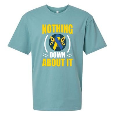 Nothing Down About It For Down Syndrome Awareness Day Gift Sueded Cloud Jersey T-Shirt