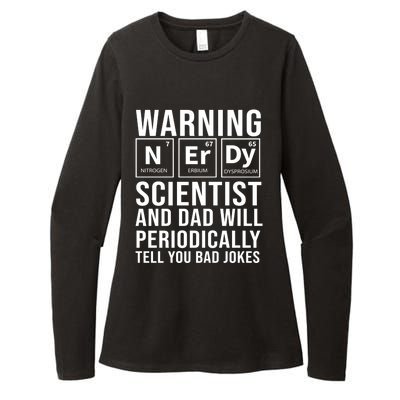 Nerdy Dad And Scientist Will Periodically Tell Bad Jokes Great Gift Womens CVC Long Sleeve Shirt