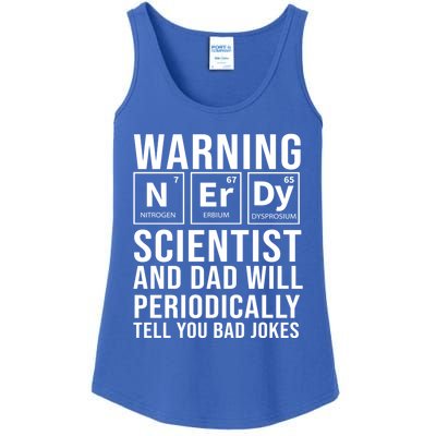 Nerdy Dad And Scientist Will Periodically Tell Bad Jokes Great Gift Ladies Essential Tank