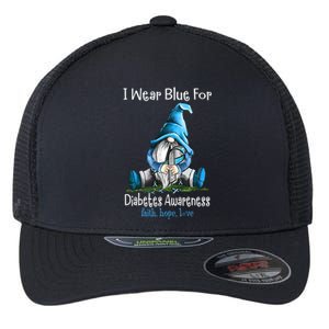 November Diabetes Awareness Funny Gnomes Wear Blue Flexfit Unipanel Trucker Cap