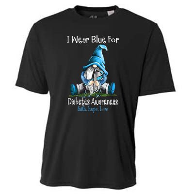 November Diabetes Awareness Funny Gnomes Wear Blue Cooling Performance Crew T-Shirt