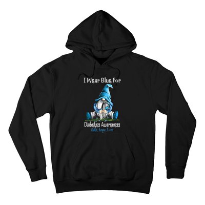 November Diabetes Awareness Funny Gnomes Wear Blue Hoodie