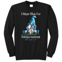 November Diabetes Awareness Funny Gnomes Wear Blue Sweatshirt