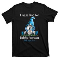 November Diabetes Awareness Funny Gnomes Wear Blue T-Shirt