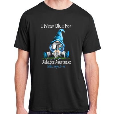 November Diabetes Awareness Funny Gnomes Wear Blue Adult ChromaSoft Performance T-Shirt