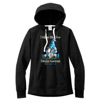 November Diabetes Awareness Funny Gnomes Wear Blue Women's Fleece Hoodie