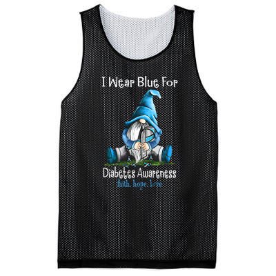 November Diabetes Awareness Funny Gnomes Wear Blue Mesh Reversible Basketball Jersey Tank