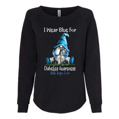 November Diabetes Awareness Funny Gnomes Wear Blue Womens California Wash Sweatshirt