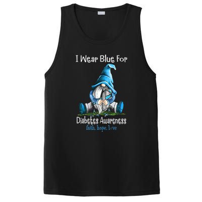 November Diabetes Awareness Funny Gnomes Wear Blue PosiCharge Competitor Tank