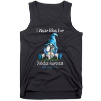 November Diabetes Awareness Funny Gnomes Wear Blue Tank Top