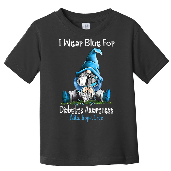 November Diabetes Awareness Funny Gnomes Wear Blue Toddler T-Shirt