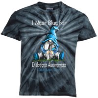 November Diabetes Awareness Funny Gnomes Wear Blue Kids Tie-Dye T-Shirt