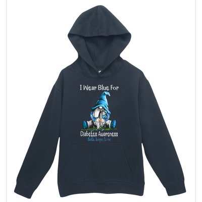 November Diabetes Awareness Funny Gnomes Wear Blue Urban Pullover Hoodie