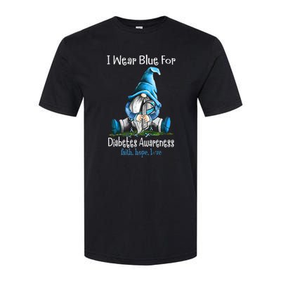 November Diabetes Awareness Funny Gnomes Wear Blue Softstyle CVC T-Shirt