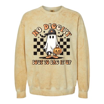 No Diggity Bout To Bag It Up Funny Halloween Colorblast Crewneck Sweatshirt