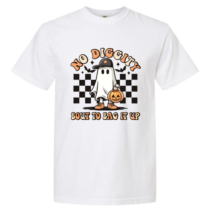 No Diggity Bout To Bag It Up Funny Halloween Garment-Dyed Heavyweight T-Shirt