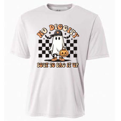 No Diggity Bout To Bag It Up Funny Halloween Cooling Performance Crew T-Shirt