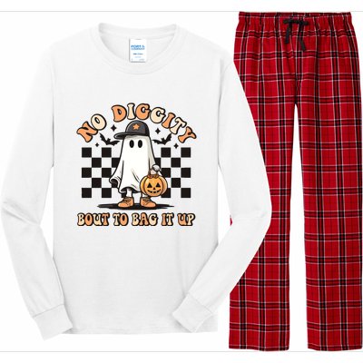 No Diggity Bout To Bag It Up Funny Halloween Long Sleeve Pajama Set