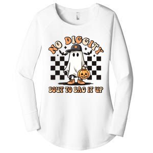 No Diggity Bout To Bag It Up Funny Halloween Women's Perfect Tri Tunic Long Sleeve Shirt