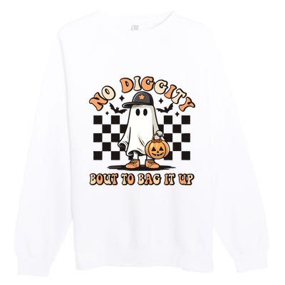 No Diggity Bout To Bag It Up Funny Halloween Premium Crewneck Sweatshirt