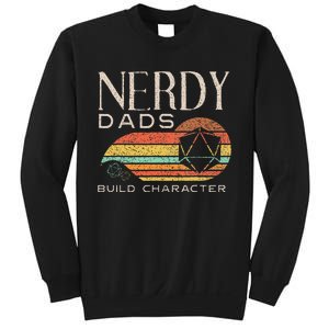 Nerdy Dads Build Character Funny Rpg Gaming D20 Dice Gamer Sweatshirt