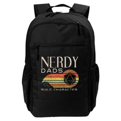 Nerdy Dads Build Character Funny Rpg Gaming D20 Dice Gamer Daily Commute Backpack