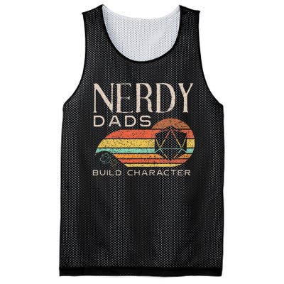 Nerdy Dads Build Character Funny Rpg Gaming D20 Dice Gamer Mesh Reversible Basketball Jersey Tank