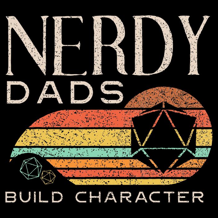 Nerdy Dads Build Character Funny Rpg Gaming D20 Dice Gamer Mousepad