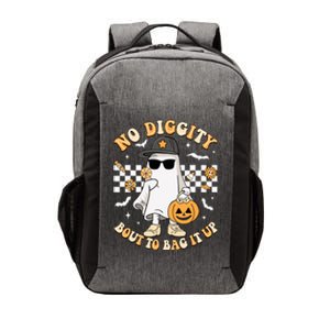 No Diggity Bout To Bag It Up Spooky Ghost Halloween Boy Vector Backpack