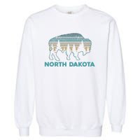 North Dakota Bison Vintage American Buffalo Souvenir Gift Garment-Dyed Sweatshirt