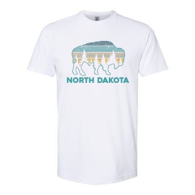 North Dakota Bison Vintage American Buffalo Souvenir Gift Softstyle CVC T-Shirt