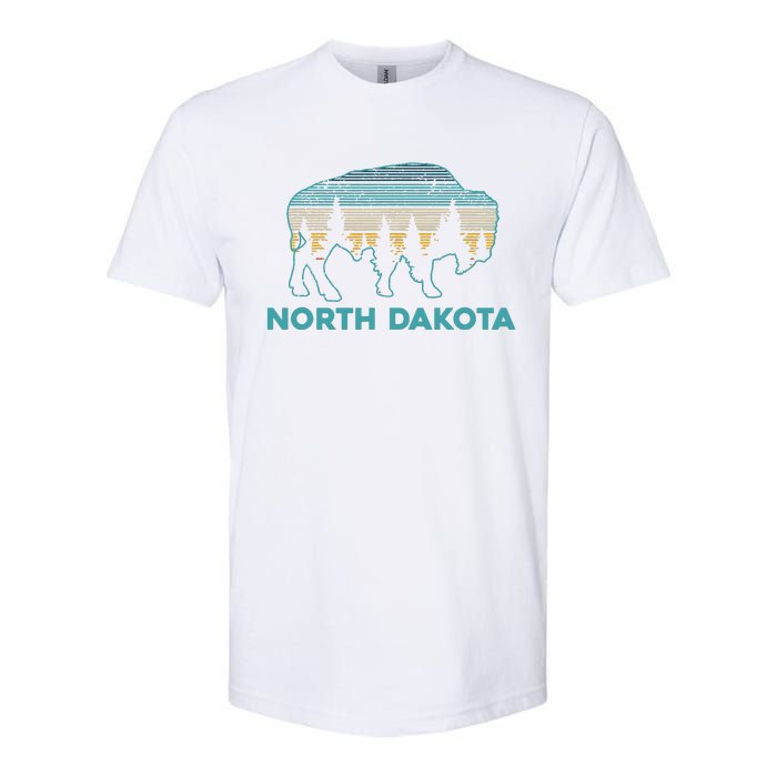 North Dakota Bison Vintage American Buffalo Souvenir Gift Softstyle CVC T-Shirt