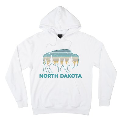 North Dakota Bison Vintage American Buffalo Souvenir Gift Hoodie