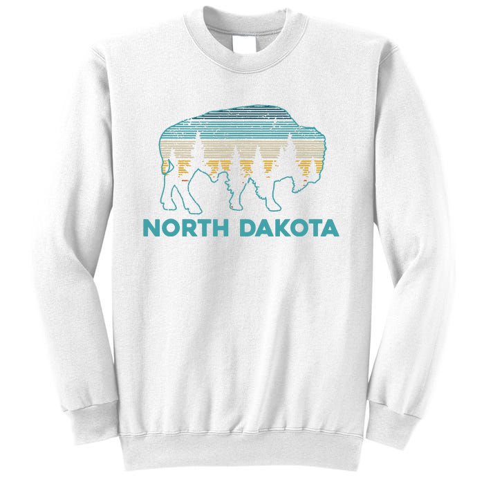 North Dakota Bison Vintage American Buffalo Souvenir Gift Sweatshirt