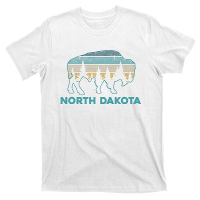 North Dakota Bison Vintage American Buffalo Souvenir Gift T-Shirt