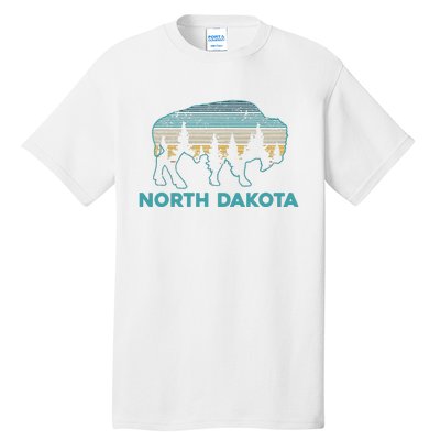 North Dakota Bison Vintage American Buffalo Souvenir Gift Tall T-Shirt