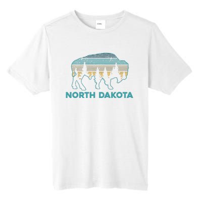 North Dakota Bison Vintage American Buffalo Souvenir Gift Tall Fusion ChromaSoft Performance T-Shirt