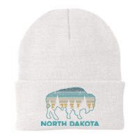 North Dakota Bison Vintage American Buffalo Souvenir Gift Knit Cap Winter Beanie