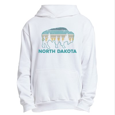 North Dakota Bison Vintage American Buffalo Souvenir Gift Urban Pullover Hoodie