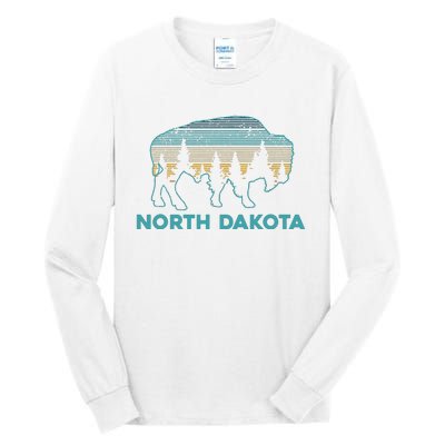 North Dakota Bison Vintage American Buffalo Souvenir Gift Tall Long Sleeve T-Shirt