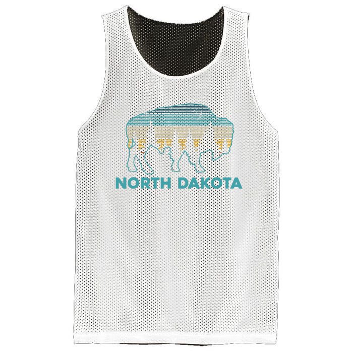 North Dakota Bison Vintage American Buffalo Souvenir Gift Mesh Reversible Basketball Jersey Tank