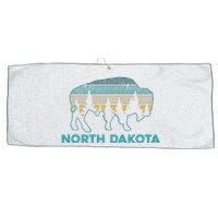 North Dakota Bison Vintage American Buffalo Souvenir Gift Large Microfiber Waffle Golf Towel